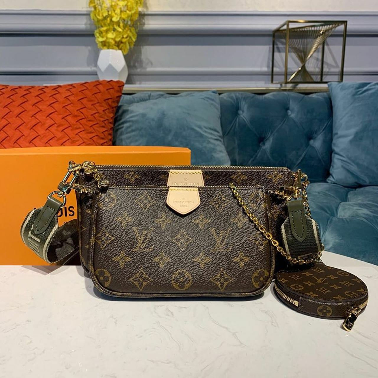 Louis Vuitton Multi Pochette Accessoires Bags Monogram Canvas Fall/Winter  2019 Collection M44813, Kaki/Beige - Ganebet Store