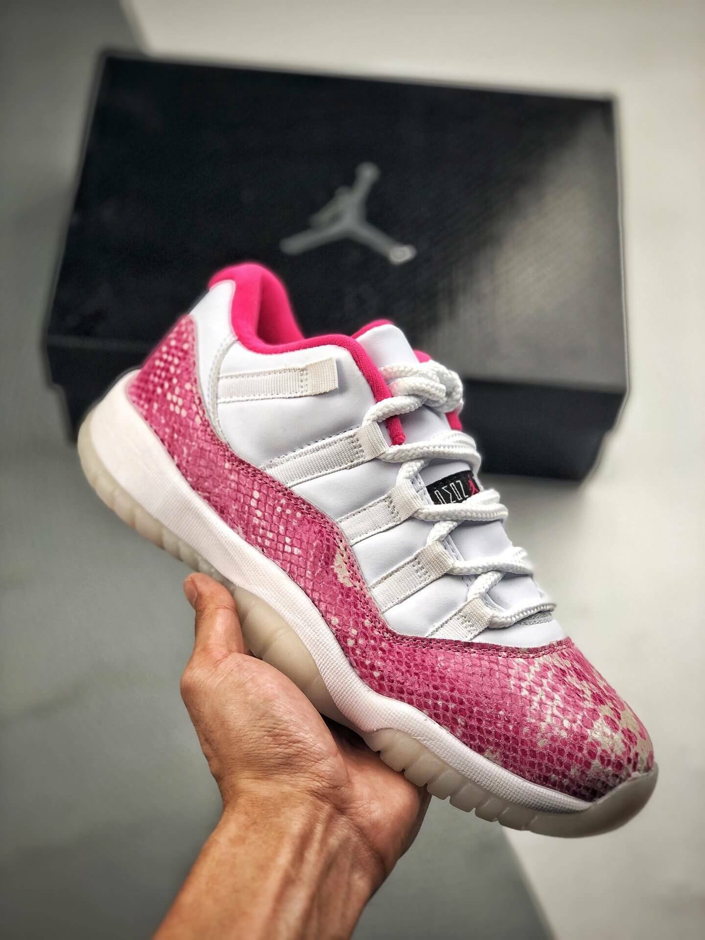 jordan 11 snakeskin pink mens