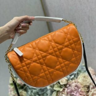 Christian Dior Medium Dior Vibe Hobo Bag, Orange, For Women Women's Handbags, Crossbody Bags, 30cm CD - Ganebet Store