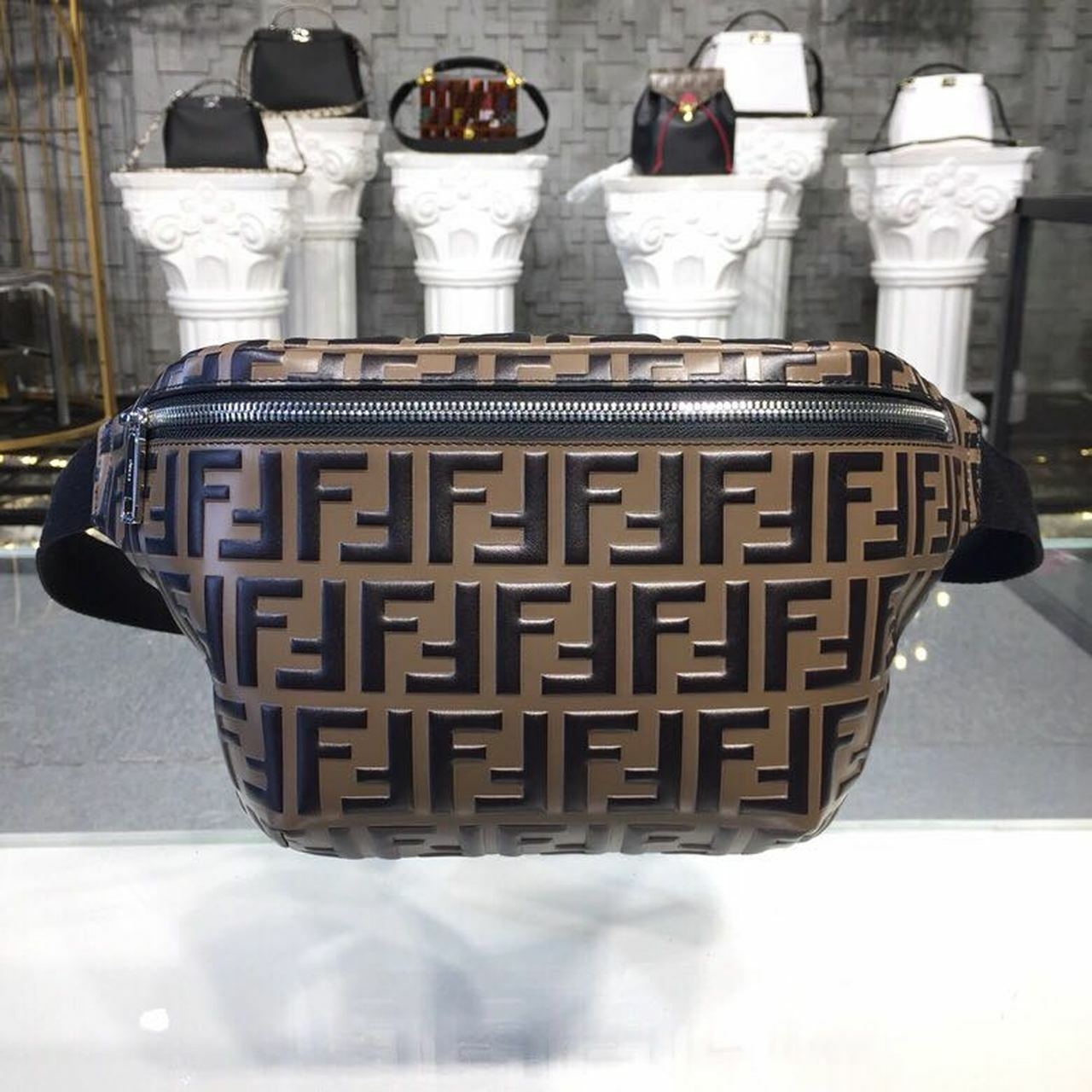 Fendi motif belt online bag