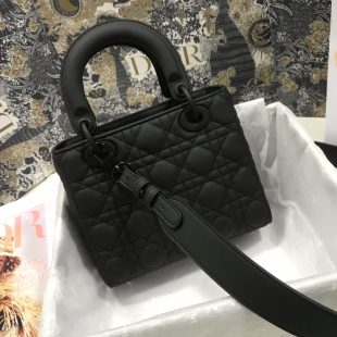 Christian Dior Smal Lady Dior My ABCDIOR Bag Black For Women 8in/20cm CD M0538SLOI_M989 - Ganebet Store