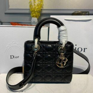 Christian Dior Smal Lady Dior My ABCDIOR Bag Black For Women 8in/20cm CD M0538OCEA_M900 - Ganebet Store