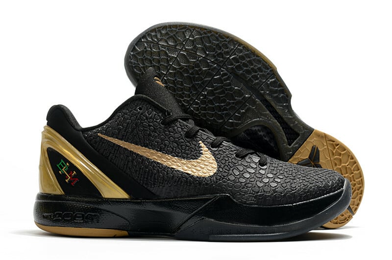 Nike lebron Zoom Kobe 6 'BHM' Black/Metallic Gold Men's Size 7 - 12 US - Shin Store