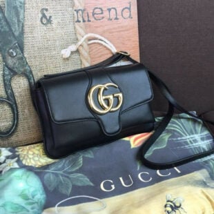 Gucci Arli Shoulder Bag 26cm 550129 Calfskin Leather Spring/Summer 2019 Collection, Black - Ganebet Store