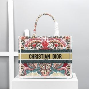 Christian Dior Medium Dior Book Tote Bag By Maria Grazia Chiuri For Women 14in/36cm CD - Ganebet Store