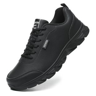 Men Women Leather Walking Jogging Sneakers Running Sport Shoes Salomones Black Lightweight Cheap Athletic Trainers Breathable 45 - Ganebet Store Fresh Del