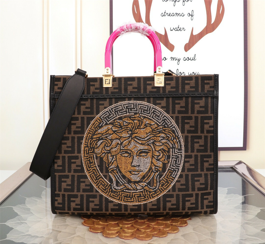 Versace, Bags, Versace Fendace Sunshine Large Tote Bag New