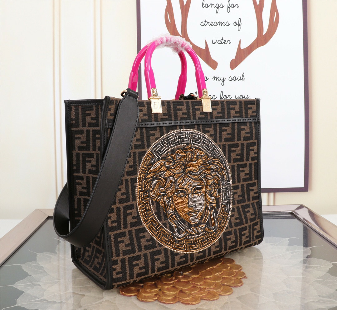 Versace, Bags, Versace Fendace Sunshine Large Tote Bag New