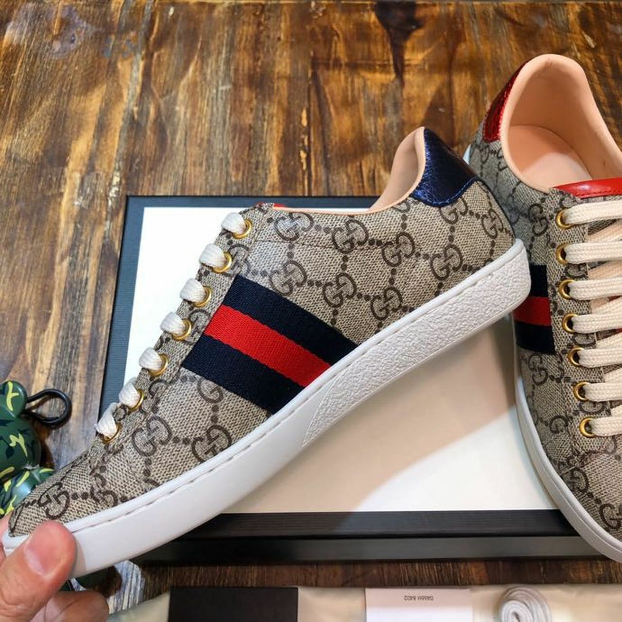 Gucci Web Ace Sneakers 499410 Calfskin Leather Spring/Summer 2020 ...