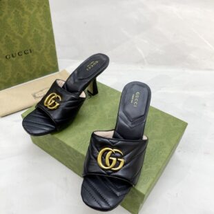 Gucci Double G Slide Sandal Black Women Shoes - Ganebet Store