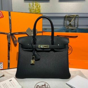 Hermes Birkin 30 Togo Black Bag For Women, Womens Handbags 11.8in/30cm - Ganebet Store