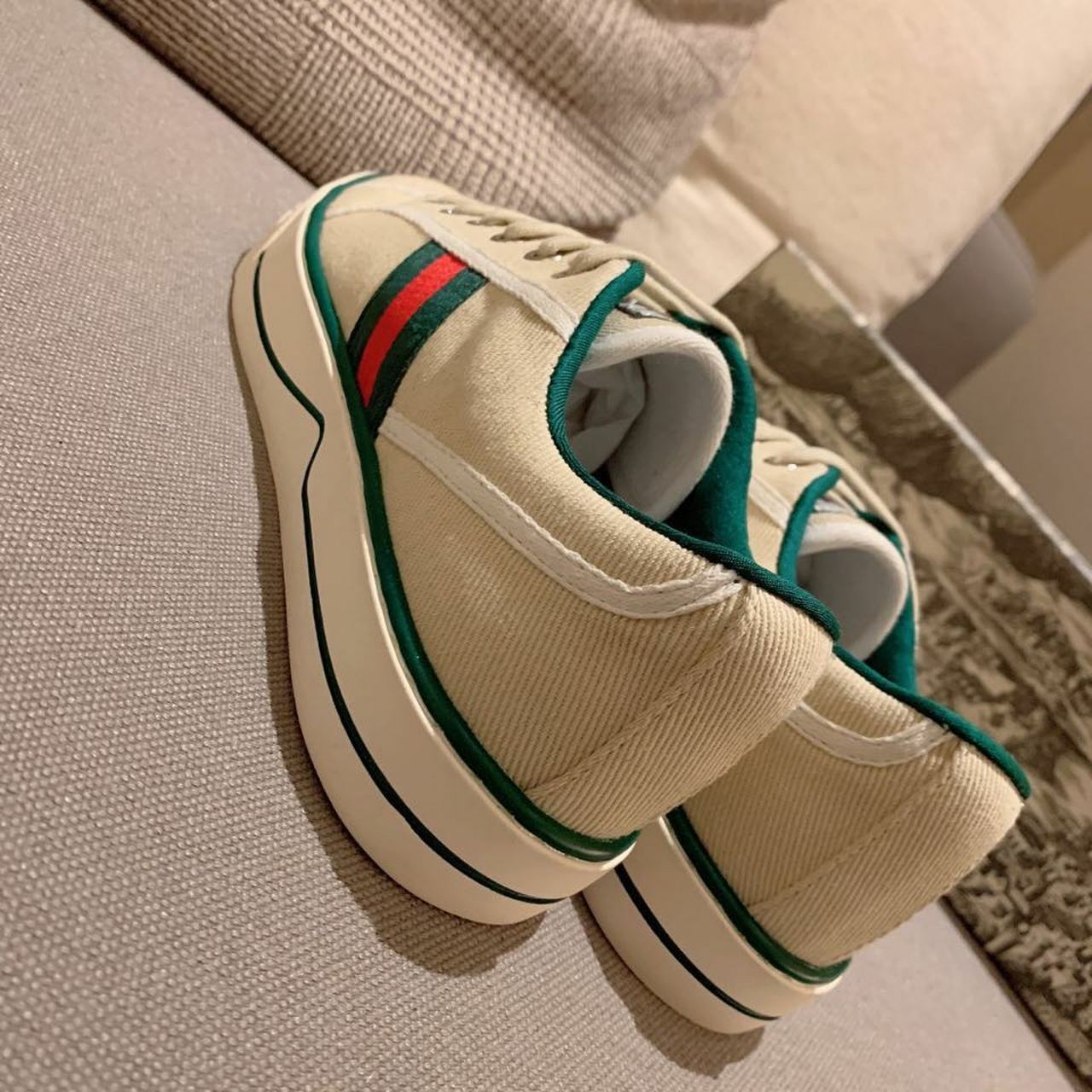 Gucci Vulcan GG Canvas Sneakers Calfskin Leather Spring/Summer 2020 ...