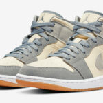 Dolce & Gabbana mixed-material NS1 sneakers Mid Cream Canvas and Grey Suede DN4281-100 Juzsports Store