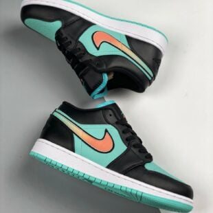 Cyan And Purple Pair For An Animated Air Jordan 1 Low