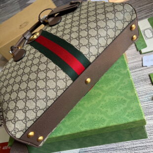 Gucci debossed leather tote