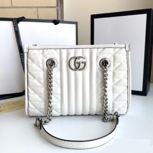 Gucci GG Marmont Small Tote Bag White 681483