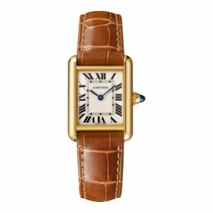Cartier Tank Louis Cartier Watch Small Model, Quartz Movement, Yellow Gold, Leather W1529856