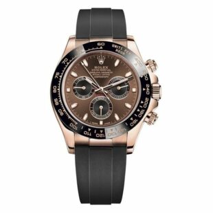 Rolex Cosmograph Daytona Chocolate Baguette Oysterflex Everose Gold Mens Watch 116515Ln