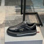 Prada Downtown Triangle Logo Black Sneaker