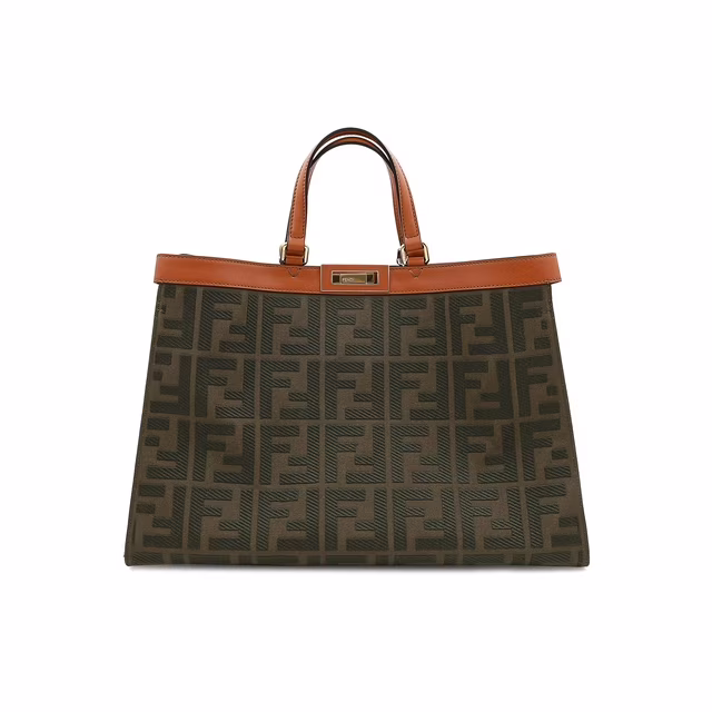 Peekabo X Tote Canvas Green