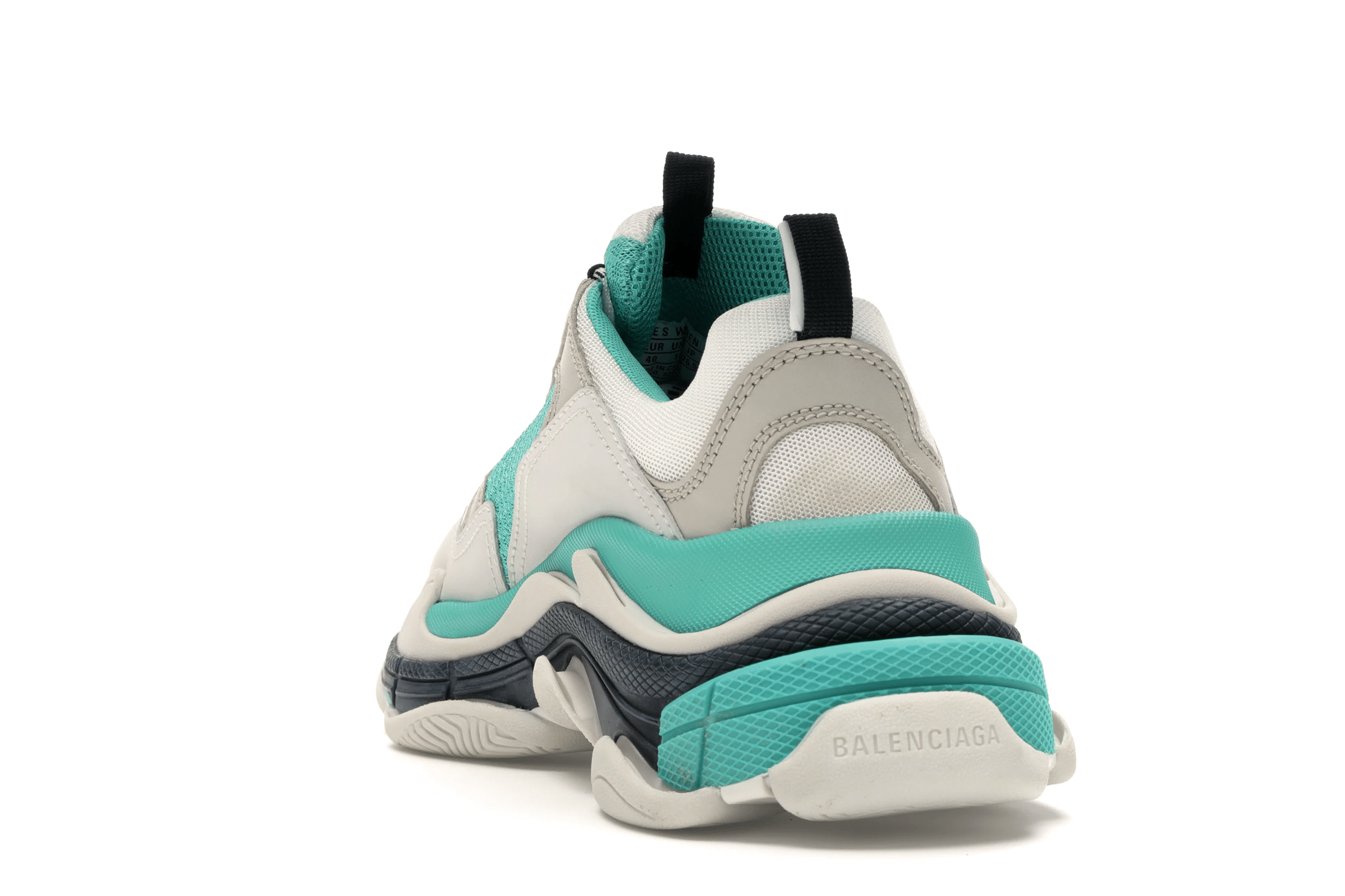 balenciaga triple s white grey turquoise