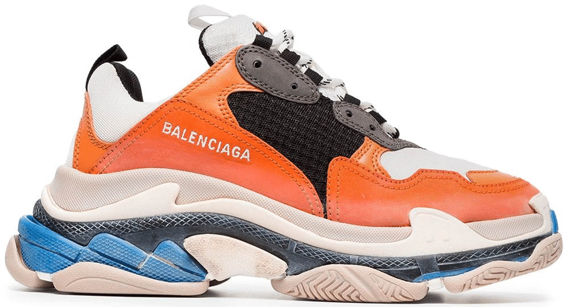 balenciaga triple s black and orange