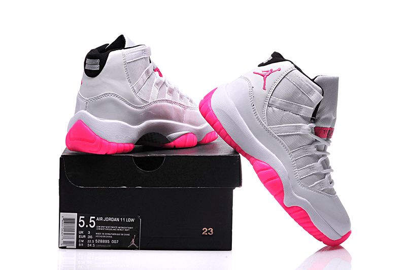 air jordans 11 pink and white