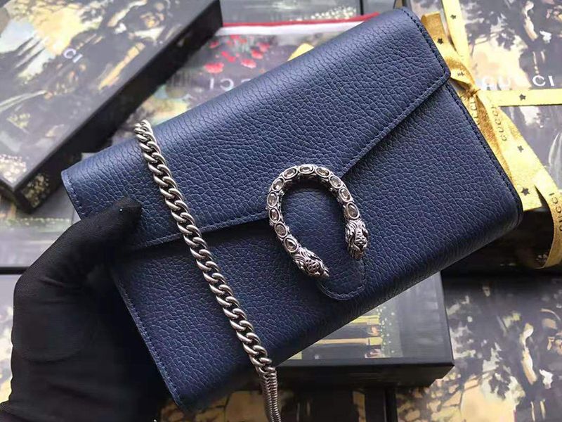 Gucci Dionysus Gg Supreme Leather Chain 