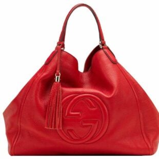 Gucci Soho Large Shoulder Bag Leather Red - Ganebet Store